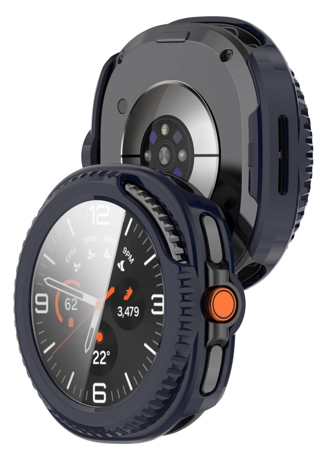 Samsung Watch 8 Classic Hoesje - Case Hard Plastic met Tempered Glass - Blauw afbeelding 6