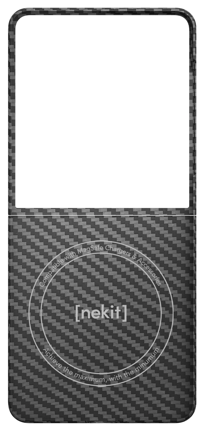 NEKIT Fiber Samsung Galaxy Z Flip 7 Hoesje MagSafe / Qi2 Back Cover Dun Zwart afbeelding 10