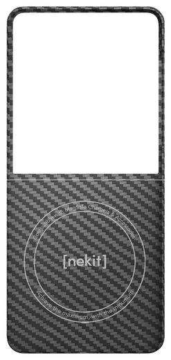 NEKIT Fiber Samsung Galaxy Z Flip 7 Hoesje MagSafe / Qi2 Back Cover Dun Zwart afbeelding 10