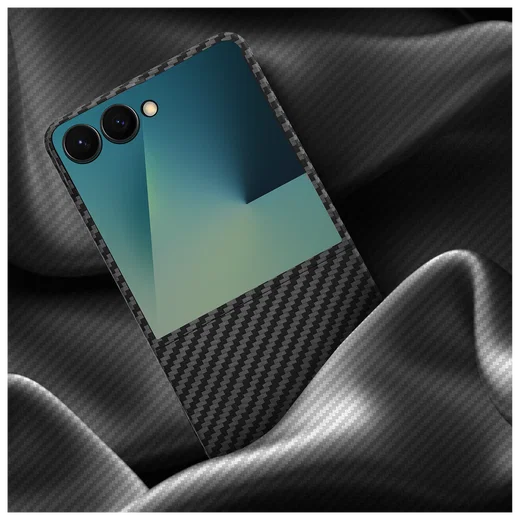 NEKIT Fiber Samsung Galaxy Z Flip 7 Hoesje MagSafe / Qi2 Back Cover Dun Zwart afbeelding 11