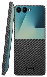 NEKIT Fiber Samsung Galaxy Z Flip 7 Hoesje MagSafe / Qi2 Back Cover Dun Zwart afbeelding