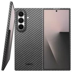 NEKIT Fiber Samsung Galaxy Z Fold 7 Hoesje MagSafe Kevlar Back Cover Dun Zwart afbeelding