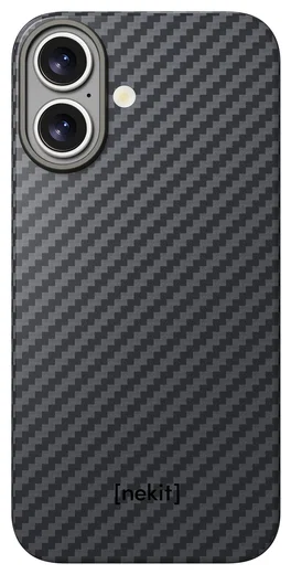 NEKIT Fiber Apple iPhone 17 Hoesje MagSafe Kevlar Back Cover Dun Zwart afbeelding 13
