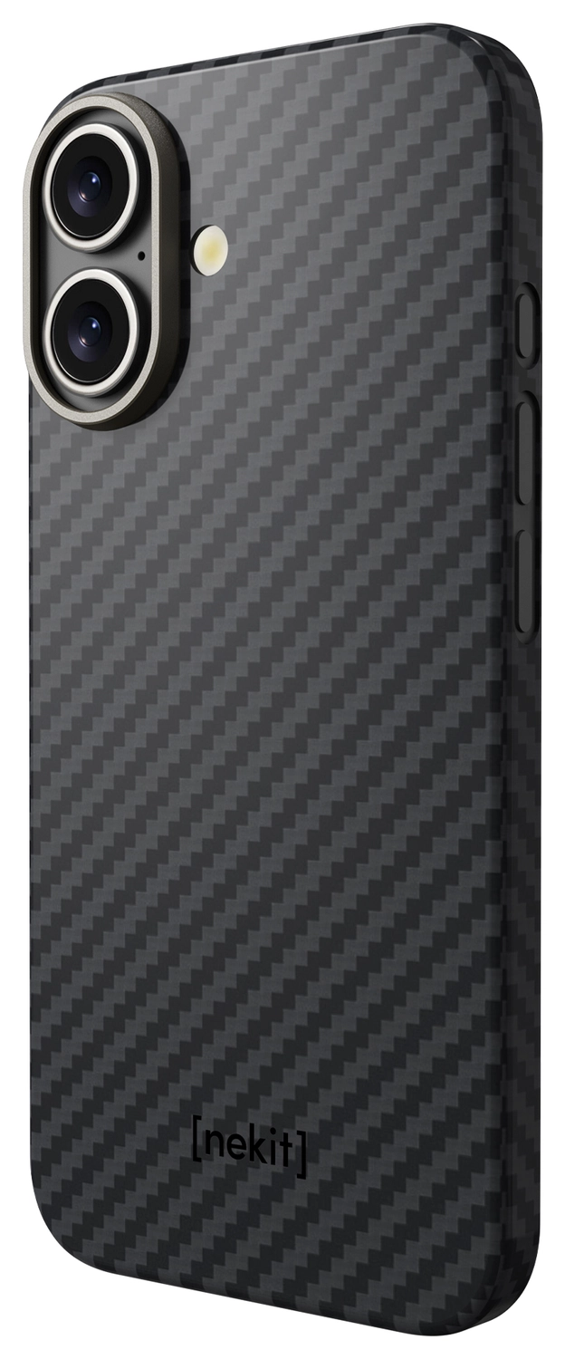 NEKIT Fiber Apple iPhone 17 Hoesje MagSafe Kevlar Back Cover Dun Zwart afbeelding 14