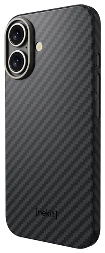 NEKIT Fiber Apple iPhone 17 Hoesje MagSafe Kevlar Back Cover Dun Zwart afbeelding 14