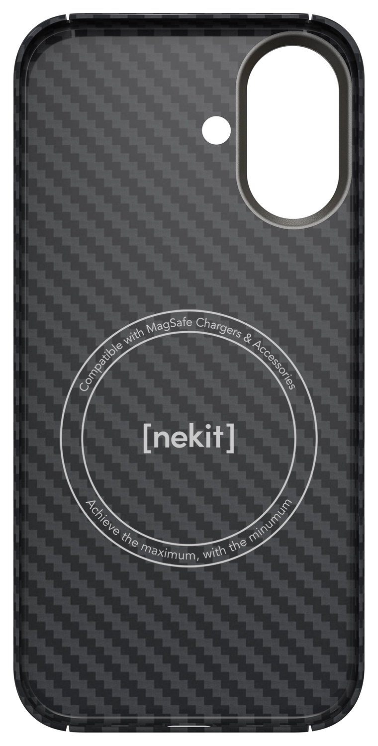 NEKIT Fiber Apple iPhone 17 Hoesje MagSafe Kevlar Back Cover Dun Zwart afbeelding 16