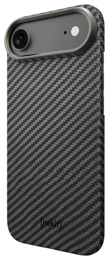 NEKIT Fiber Apple iPhone Air Hoesje MagSafe Kevlar Back Cover Dun Zwart afbeelding 12