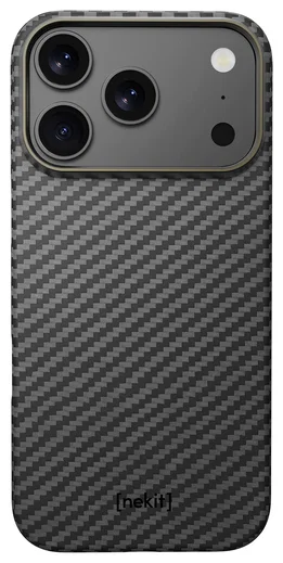 NEKIT Fiber Apple iPhone 17 Pro Max Hoesje MagSafe Kevlar Back Cover Dun Zwart afbeelding 9