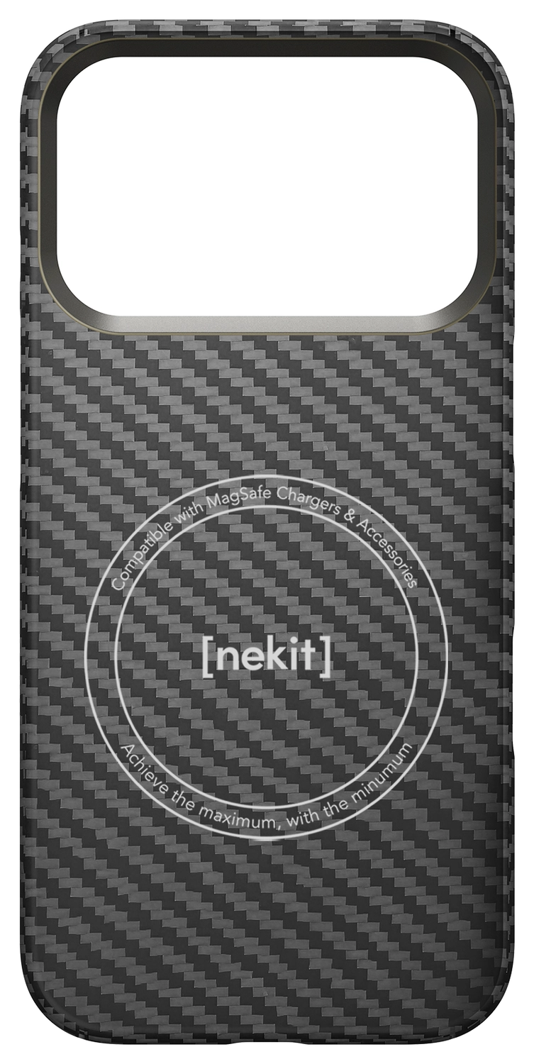 NEKIT Fiber Apple iPhone 17 Pro Max Hoesje MagSafe Kevlar Back Cover Dun Zwart afbeelding 10