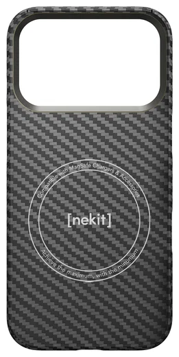NEKIT Fiber Apple iPhone 17 Pro Max Hoesje MagSafe Kevlar Back Cover Dun Zwart afbeelding 10
