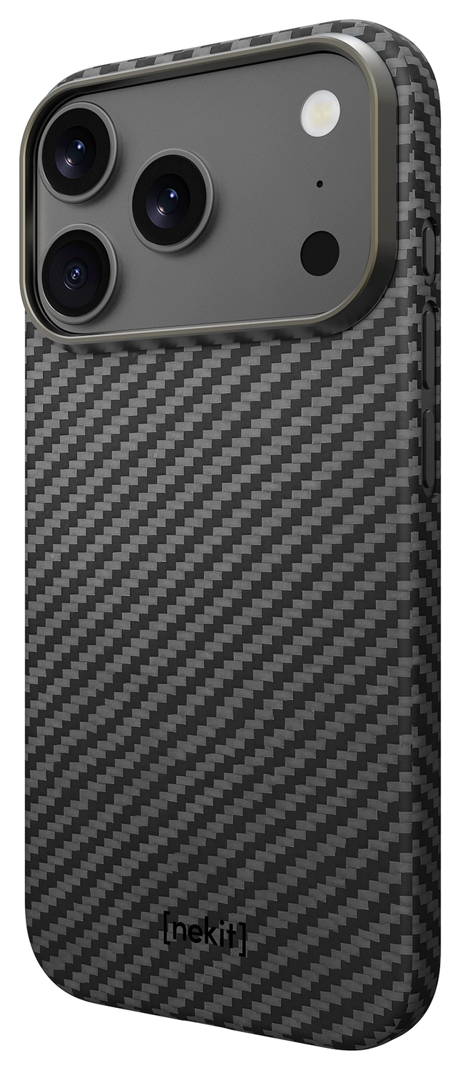 NEKIT Fiber Apple iPhone 17 Pro Max Hoesje MagSafe Kevlar Back Cover Dun Zwart afbeelding 11