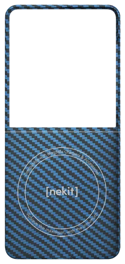 NEKIT Fiber Samsung Galaxy Z Flip 7 Hoesje MagSafe / Qi2 Kevlar Dun Blauw afbeelding 14