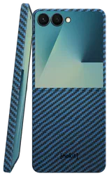 NEKIT Fiber Samsung Galaxy Z Flip 7 Hoesje MagSafe / Qi2 Kevlar Dun Blauw afbeelding