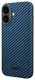 NEKIT Fiber Apple iPhone 17 Hoesje MagSafe Kevlar Back Cover Dun Blauw afbeelding 13