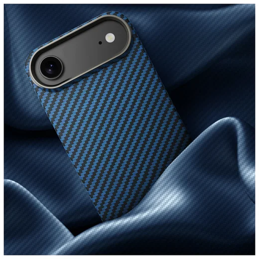 NEKIT Fiber Apple iPhone Air Hoesje MagSafe Kevlar Back Cover Dun Blauw afbeelding 11
