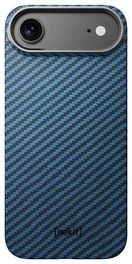 NEKIT Fiber Apple iPhone Air Hoesje MagSafe Kevlar Back Cover Dun Blauw afbeelding 13