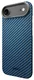 NEKIT Fiber Apple iPhone Air Hoesje MagSafe Kevlar Back Cover Dun Blauw afbeelding 14