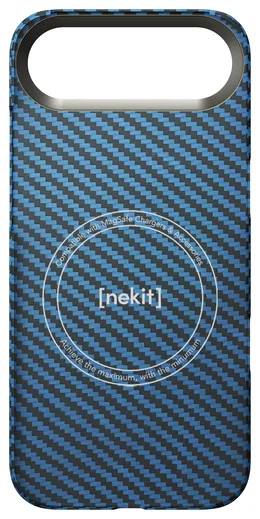 NEKIT Fiber Apple iPhone Air Hoesje MagSafe Kevlar Back Cover Dun Blauw afbeelding 15
