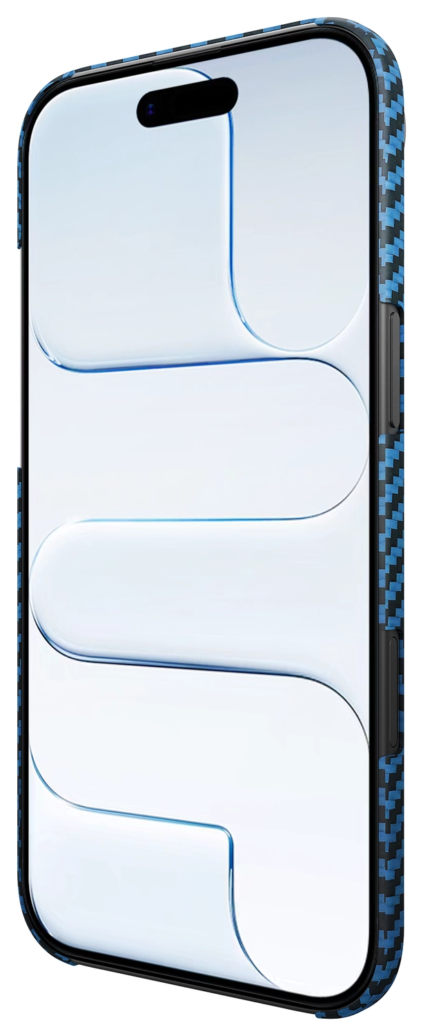 NEKIT Fiber Apple iPhone Air Hoesje MagSafe Kevlar Back Cover Dun Blauw afbeelding 16