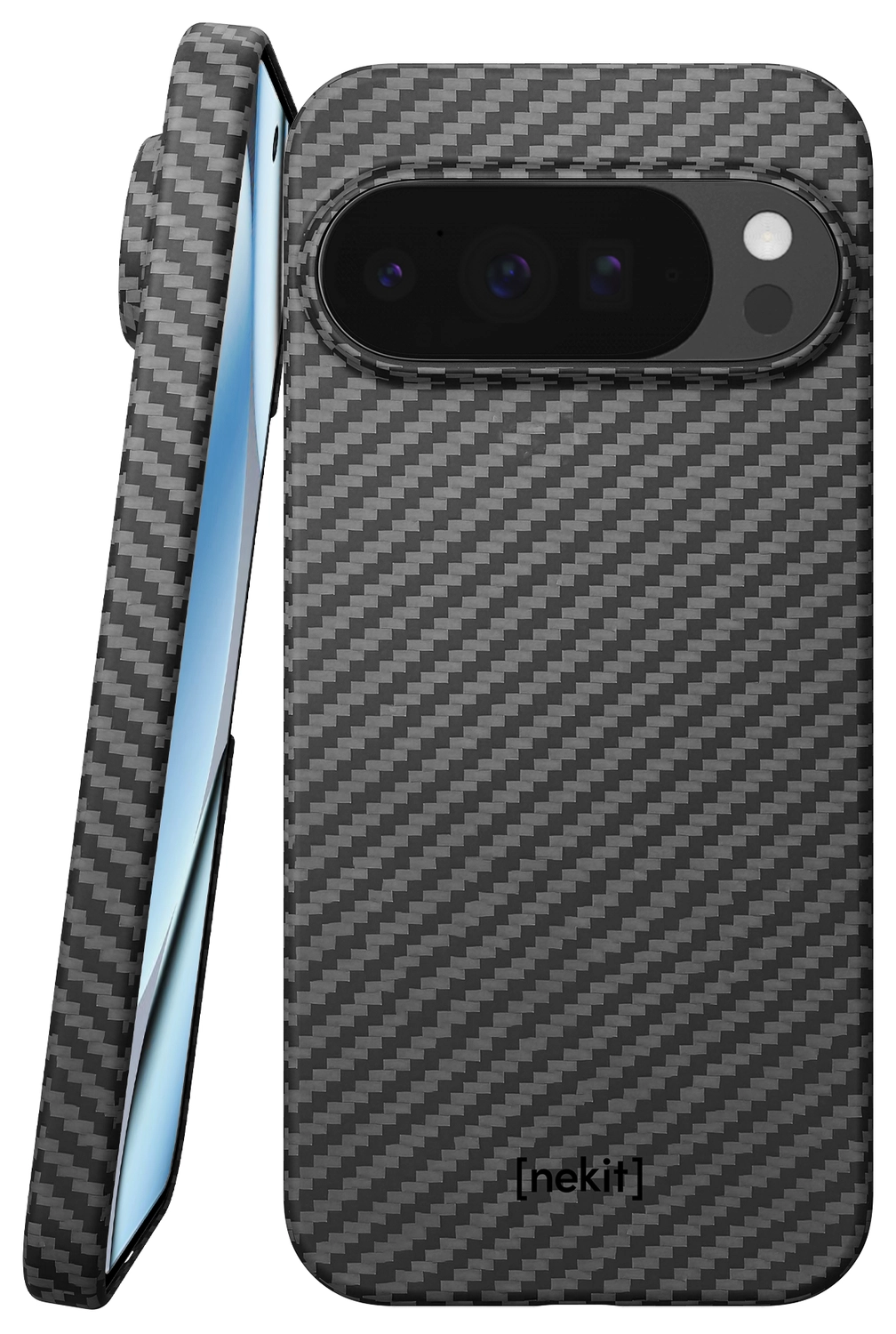 NEKIT Fiber PixelSnap Google Pixel 10 Pro XL Hoesje MagSafe / Qi2 Kevlar Zwart afbeelding 1