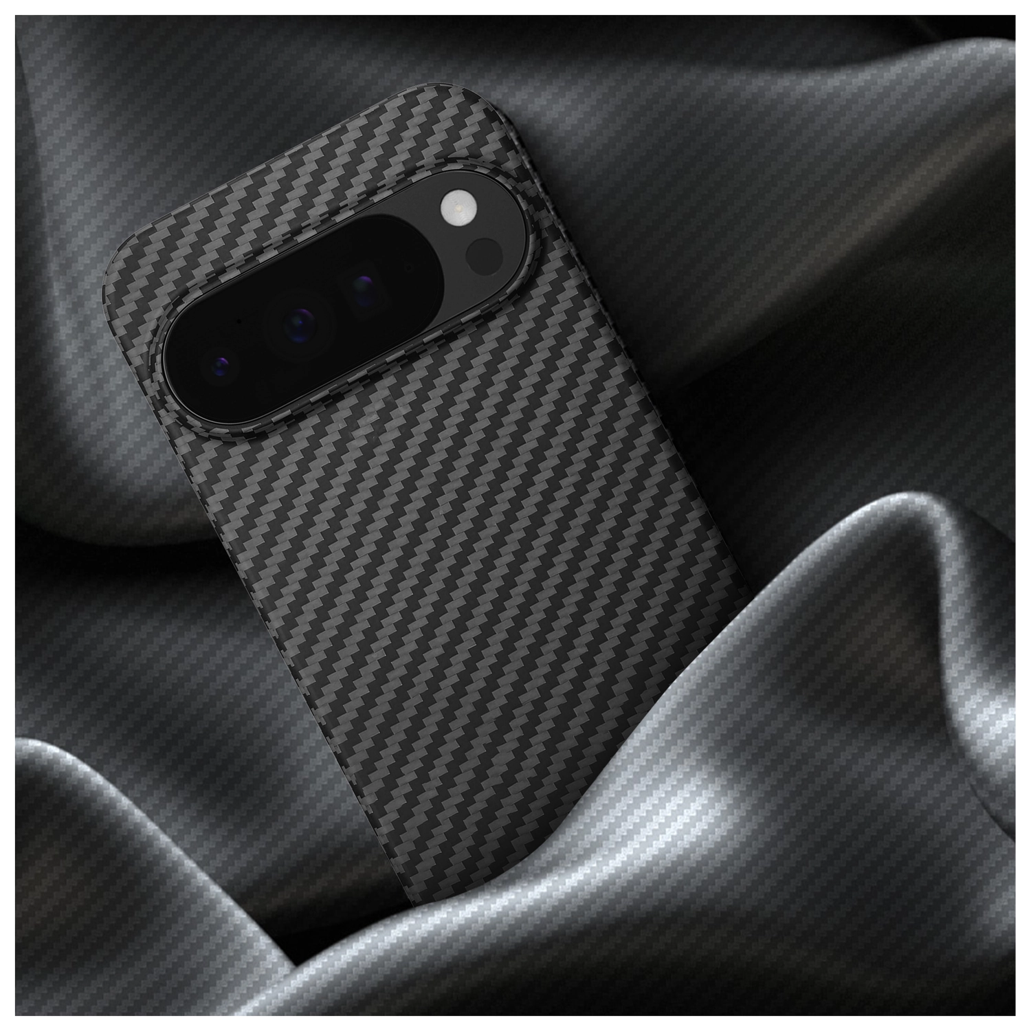 NEKIT Fiber PixelSnap Google Pixel 10 Pro XL Hoesje MagSafe / Qi2 Kevlar Zwart afbeelding 15