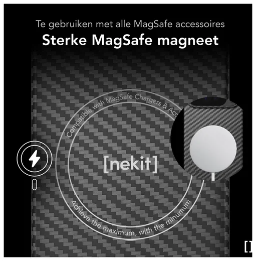 NEKIT Fiber PixelSnap Google Pixel 10 Pro XL Hoesje MagSafe / Qi2 Kevlar Zwart afbeelding 7