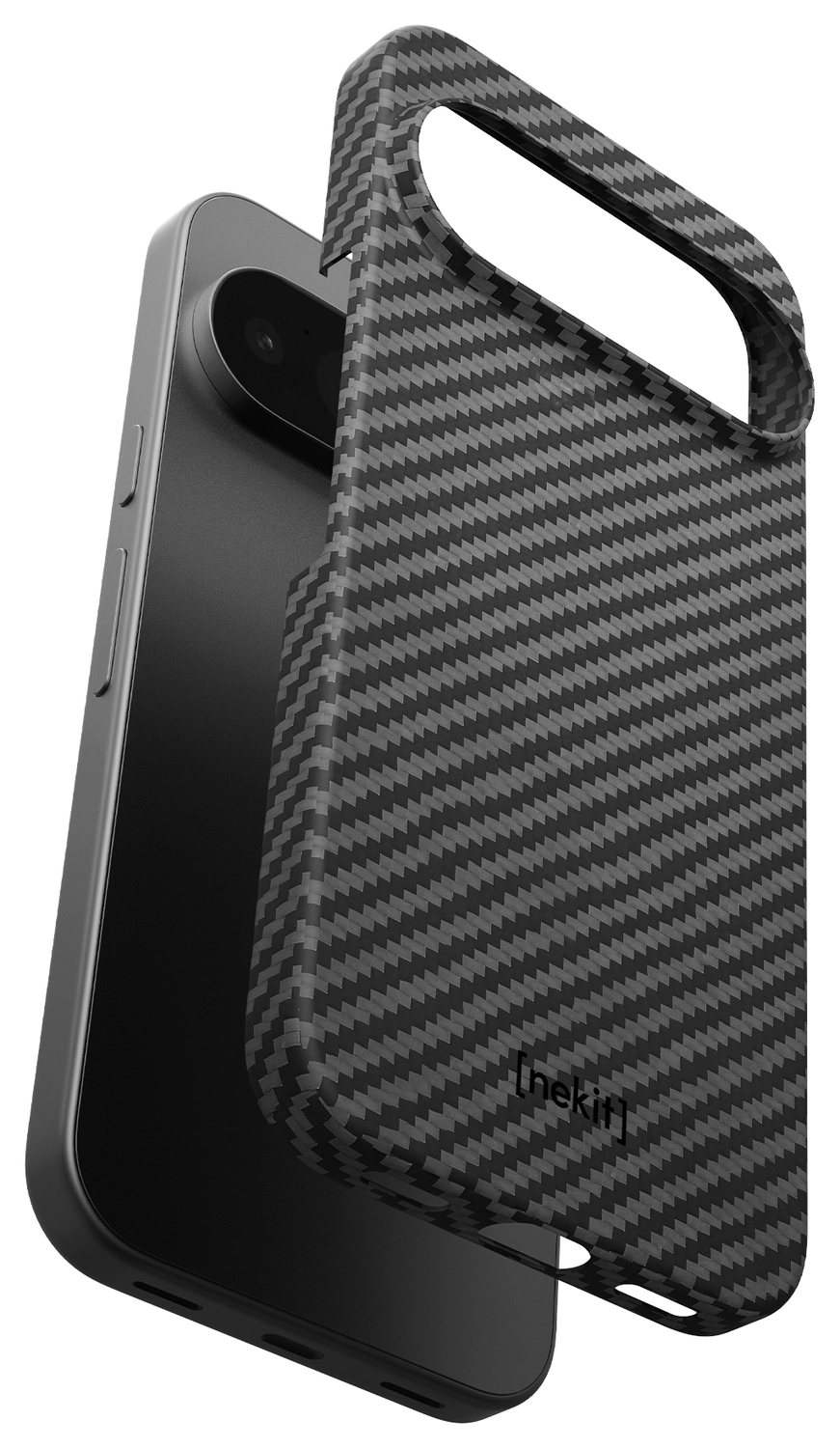 NEKIT Fiber PixelSnap Google Pixel 10 Pro XL Hoesje MagSafe / Qi2 Kevlar Zwart afbeelding 11