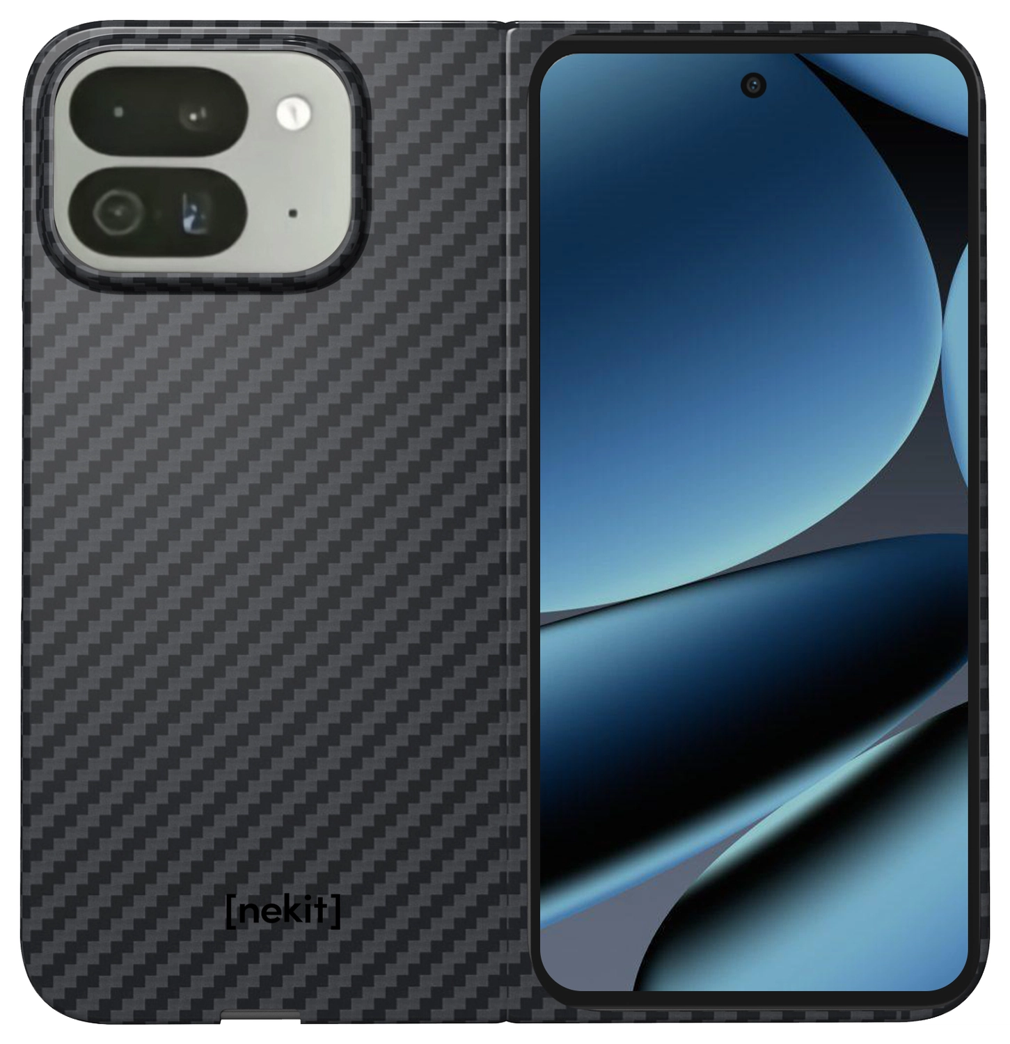 NEKIT Fiber PixelSnap Google Pixel 10 Pro Fold Hoesje MagSafe / Qi2 Kevlar Zwart afbeelding 10