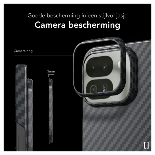 NEKIT Fiber PixelSnap Google Pixel 10 Pro Fold Hoesje MagSafe / Qi2 Kevlar Zwart afbeelding 3