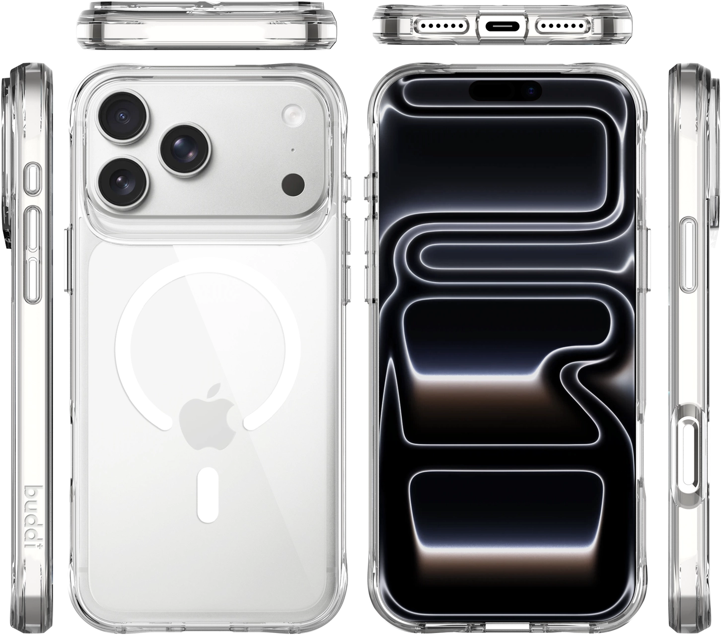 Buddi Core Apple iPhone 17 Pro Hoesje MagSafe Back Cover Clear afbeelding 10