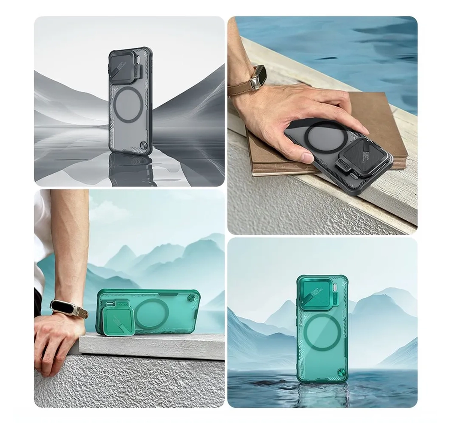Nillkin IceBlade Prop Xiaomi 15 Hoesje MagSafe / Qi2 Groen afbeelding 13