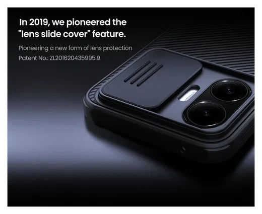 Nillkin CamShield MagSafe Xiaomi Poco F7 Hoesje Camera Slider Zwart afbeelding 4