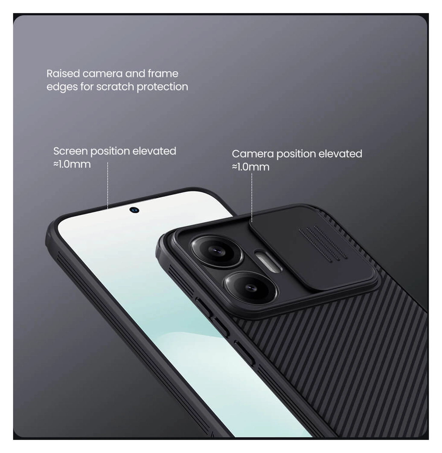 Nillkin CamShield MagSafe Xiaomi Poco F7 Hoesje Camera Slider Zwart afbeelding 6