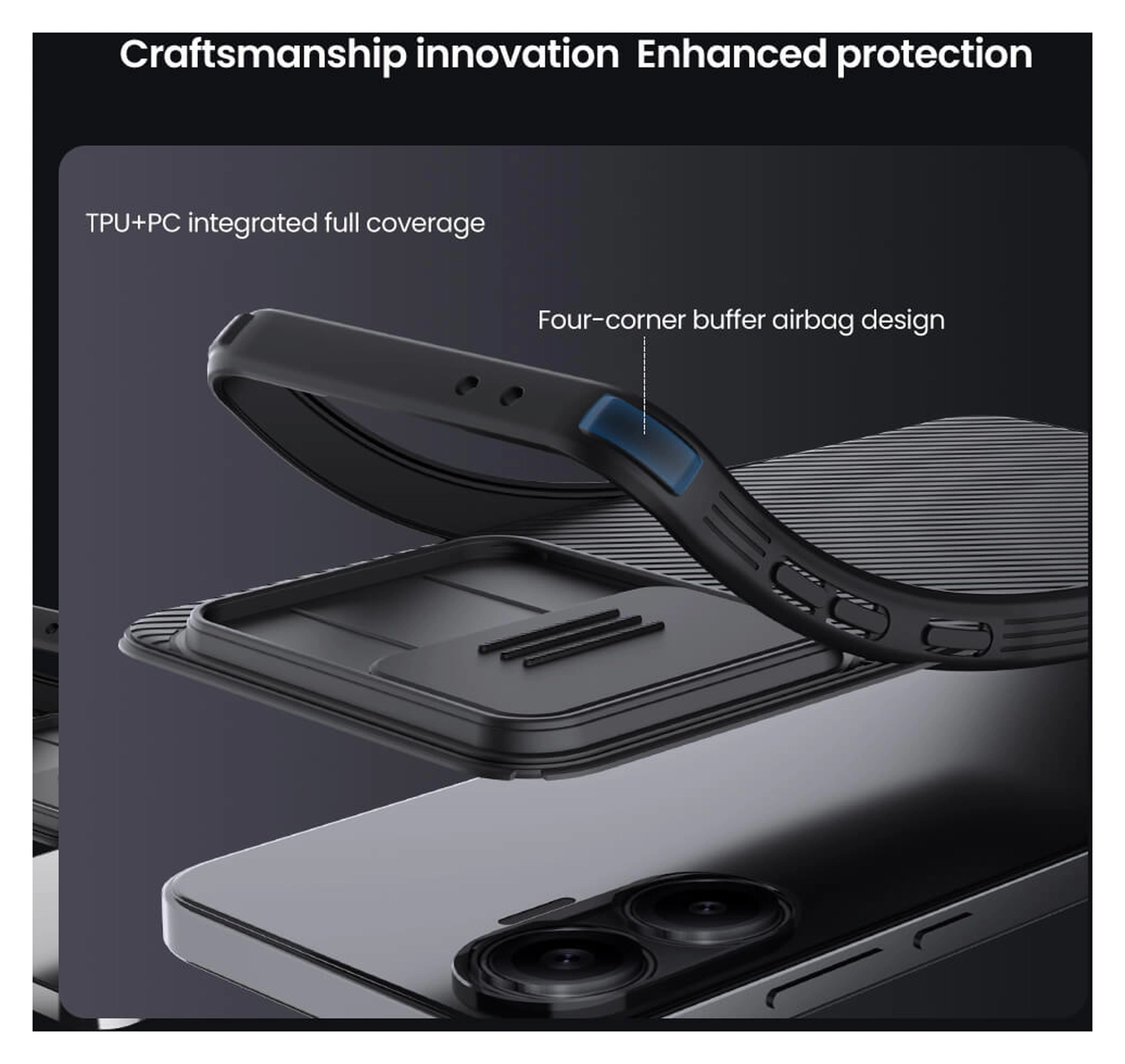 Nillkin CamShield MagSafe Xiaomi Poco F7 Hoesje Camera Slider Zwart afbeelding 7