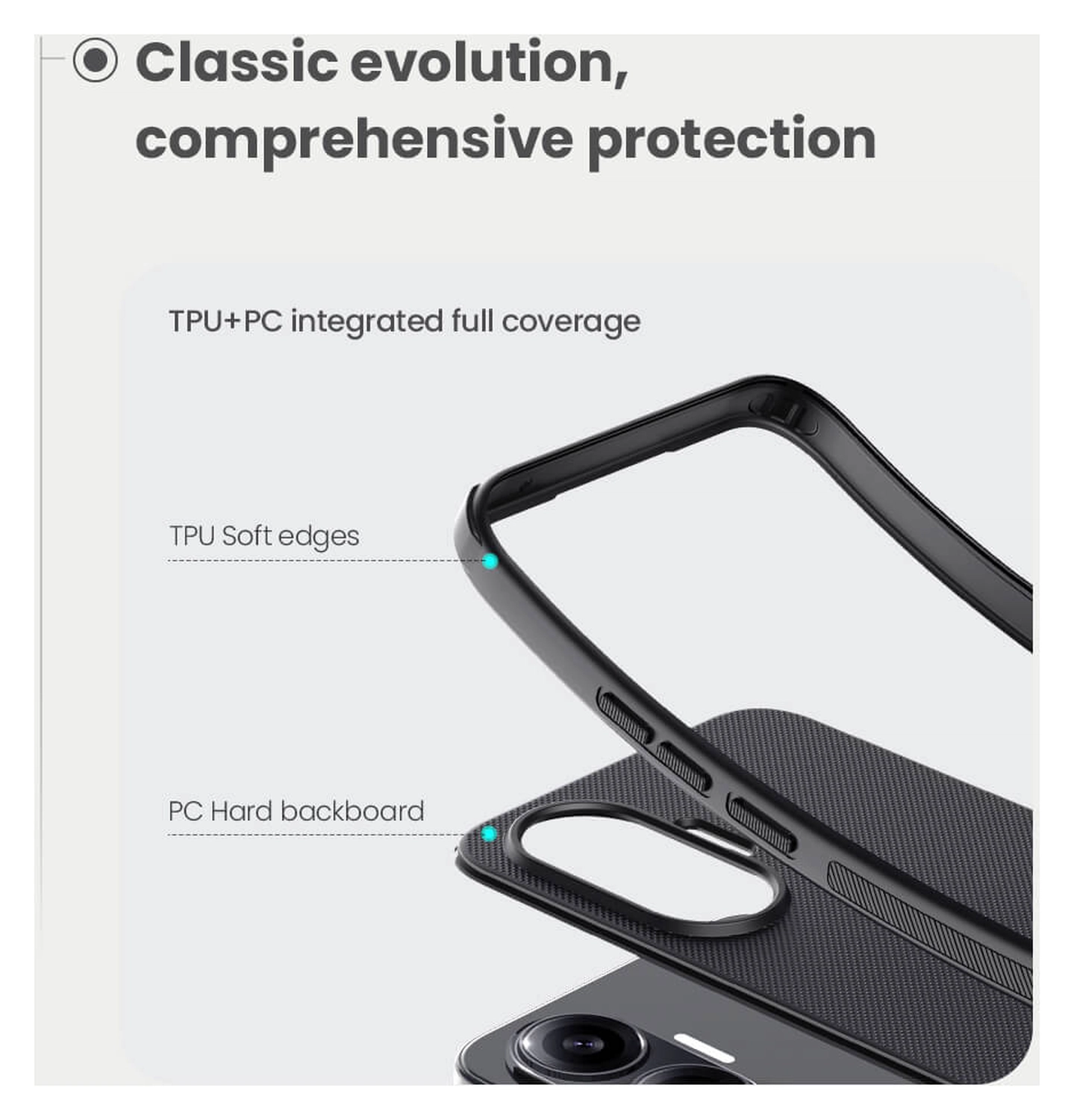 Nillkin Frosted Shield Xiaomi Poco F7 Hoesje MagSafe Back Cover Zwart afbeelding 4