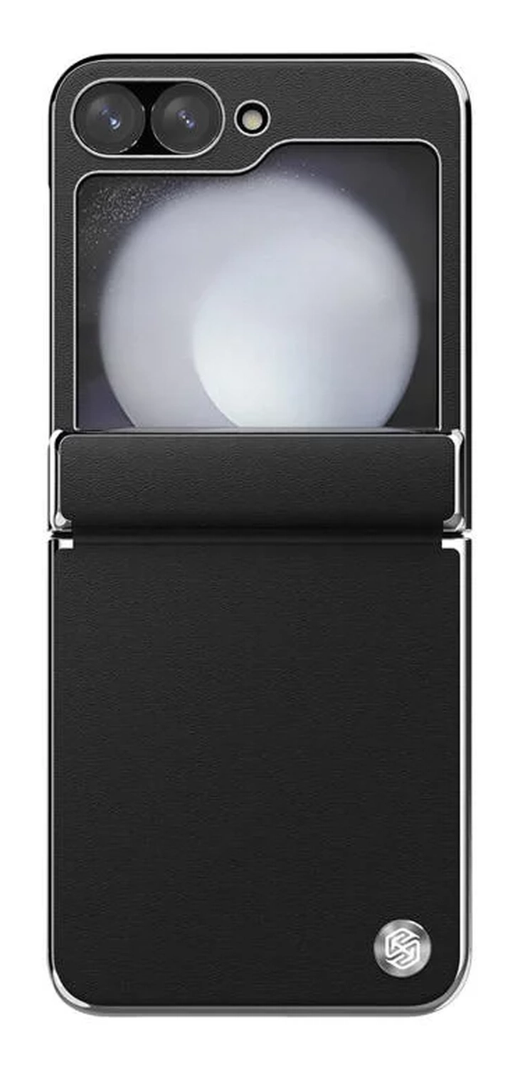 Nillkin CamShield Leather Flip Samsung Z Flip 6 / 7 FE Hoesje Zwart afbeelding 1