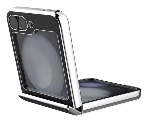 Nillkin CamShield Leather Flip Samsung Z Flip 6 / 7 FE Hoesje Zwart afbeelding 2
