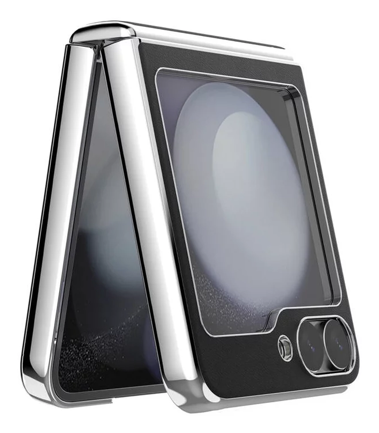 Nillkin CamShield Leather Flip Samsung Z Flip 6 / 7 FE Hoesje Zwart afbeelding 3