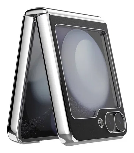 Nillkin CamShield Leather Flip Samsung Z Flip 6 / 7 FE Hoesje Zwart afbeelding 3