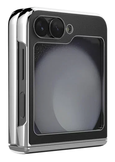 Nillkin CamShield Leather Flip Samsung Z Flip 6 / 7 FE Hoesje Zwart afbeelding 4
