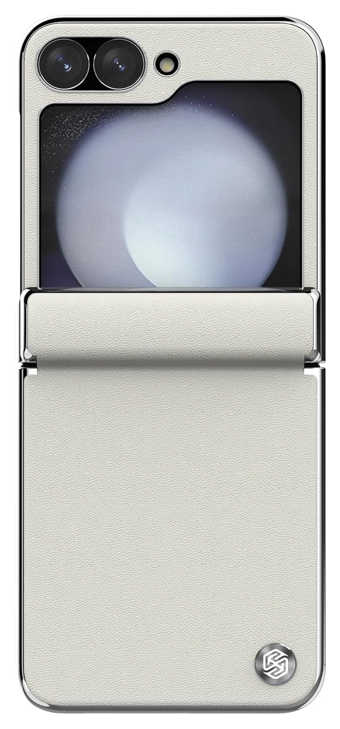 Nillkin CamShield Leather Flip Samsung Z Flip 6 / 7 FE Hoesje Wit afbeelding 1