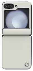 Nillkin CamShield Leather Flip Samsung Z Flip 6 / 7 FE Hoesje Wit afbeelding