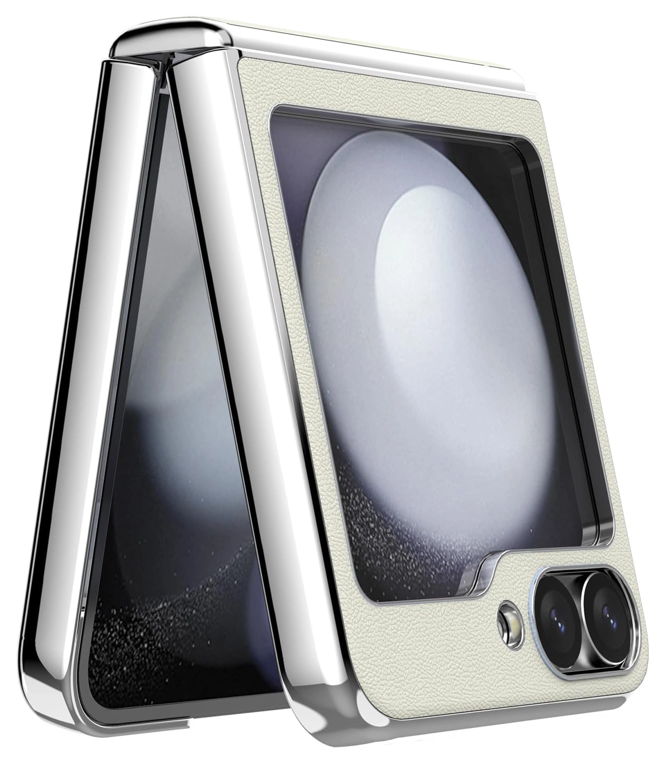 Nillkin CamShield Leather Flip Samsung Z Flip 6 / 7 FE Hoesje Wit afbeelding 13
