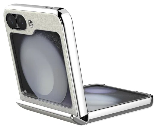 Nillkin CamShield Leather Flip Samsung Z Flip 6 / 7 FE Hoesje Wit afbeelding 2
