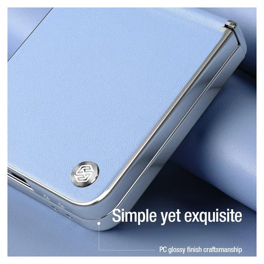 Nillkin CamShield Leather Flip Samsung Z Flip 6 / 7 FE Hoesje Wit afbeelding 4