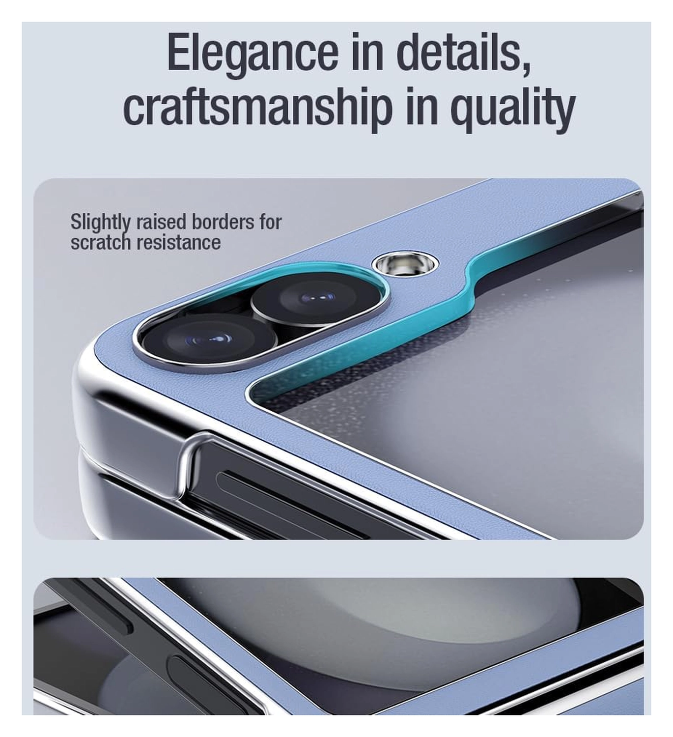 Nillkin CamShield Leather Flip Samsung Z Flip 6 / 7 FE Hoesje Wit afbeelding 6