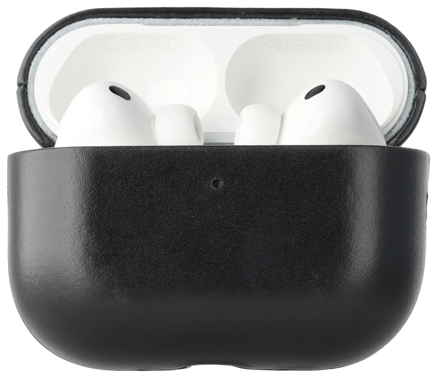 Rosso Deluxe Apple AirPods Pro 2 Hoesje Echt Leer Case Zwart afbeelding 1