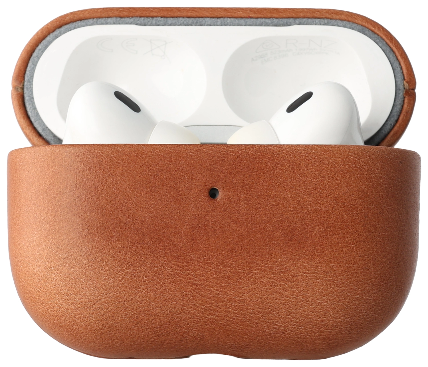 Rosso Deluxe Apple AirPods Pro 2 Hoesje Echt Leer Case Bruin afbeelding 1