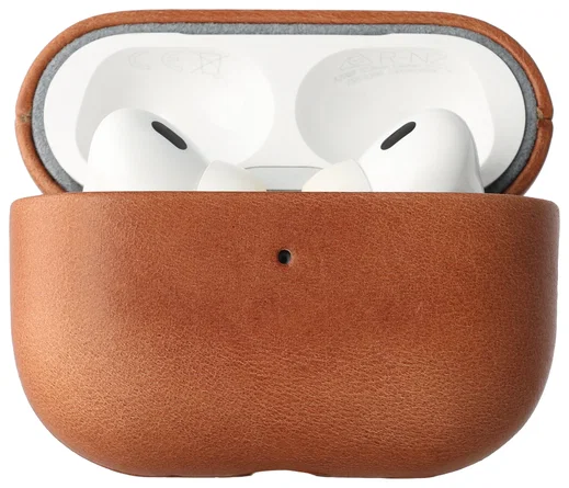 Rosso Deluxe Apple AirPods Pro 2 Hoesje Echt Leer Case Bruin afbeelding 1