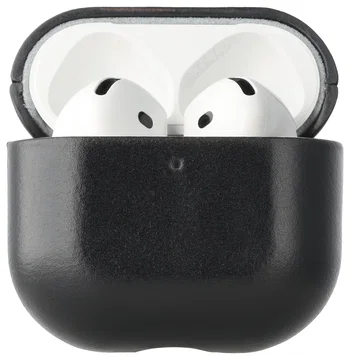 Rosso Deluxe Apple AirPods 4 Hoesje Echt Leer Case Zwart
